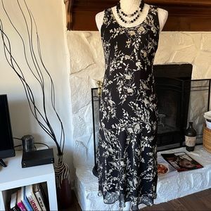 Madison Leigh black and tan print dress size 6P